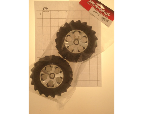 Assembled Glued 2.8 inch Tires/Wheels (2) photo