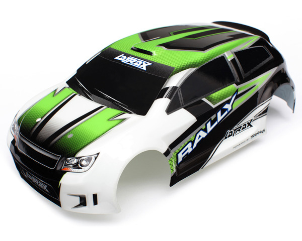Body, LaTrax 1/18 Rally, green (painted)/ decals photo