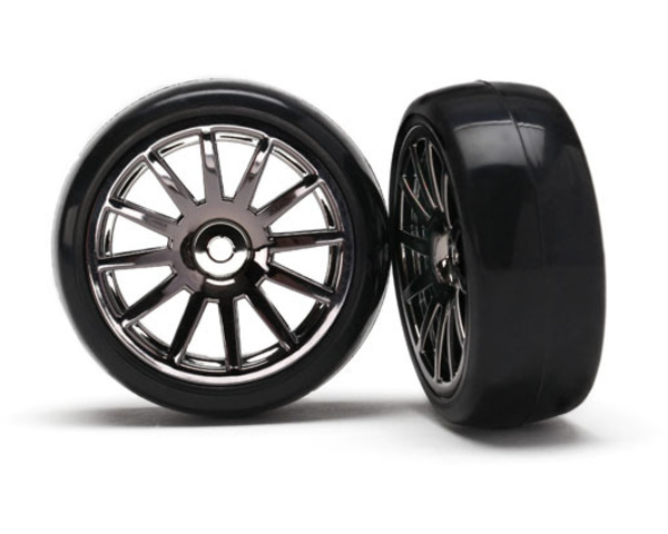 Tires/Wheels Assembled/Glued 12-Spoke Black (2) photo