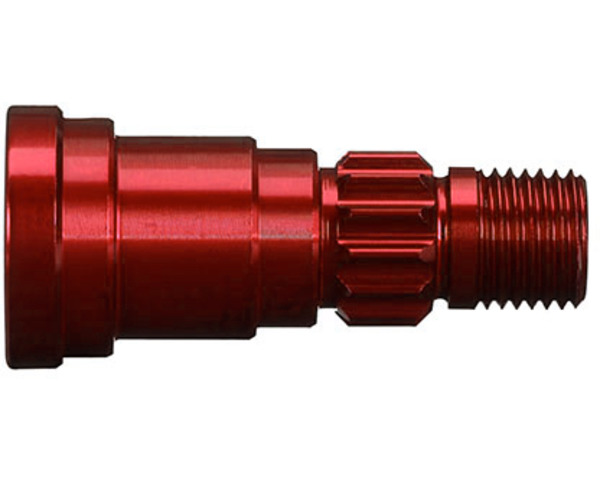 X-Maxx 8s Replacement Stub Axle Aluminum (Red-Anodized) (1) photo