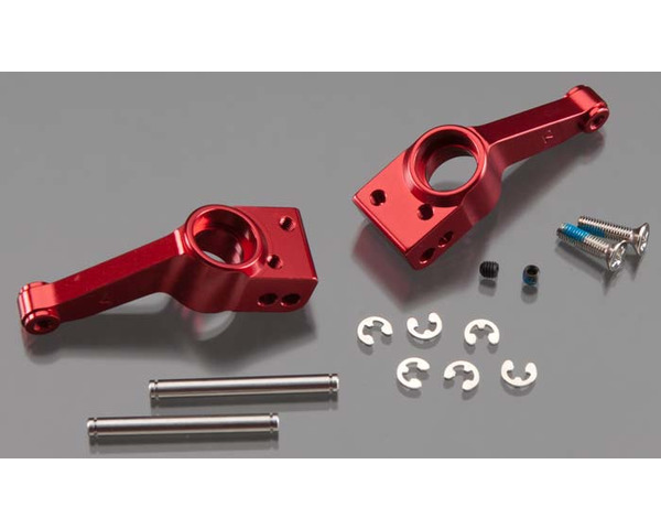 Carriers stub axle (red-anodized 6061-T6 aluminum)(rear)(2) photo