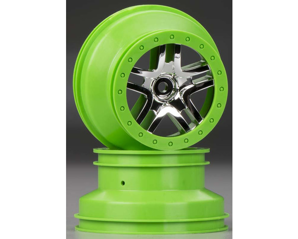 Wheels SCT Split-Spoke Chrome Green Beadlock (2 photo