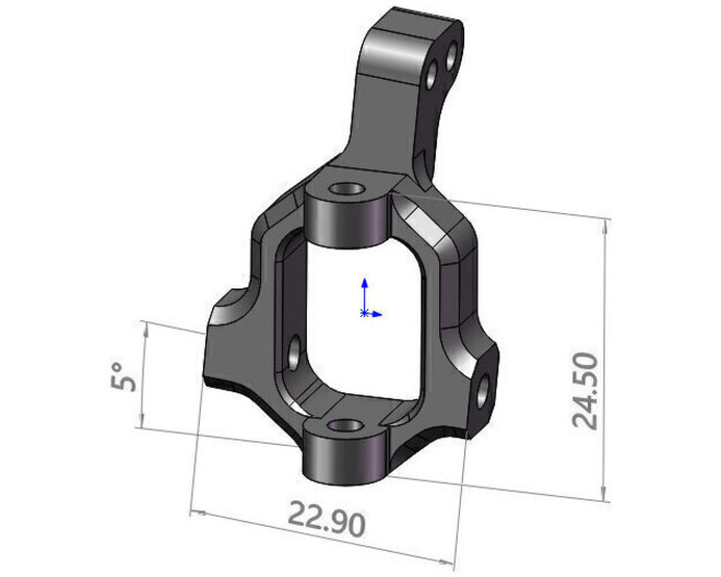 6061 Caster Block 5 Deg: 22S Sprint photo