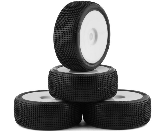 402 1/8 Buggy Pre-Glued Tire Set (White) (4) (Super Soft) photo